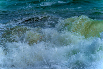 waves along the coast during a storm