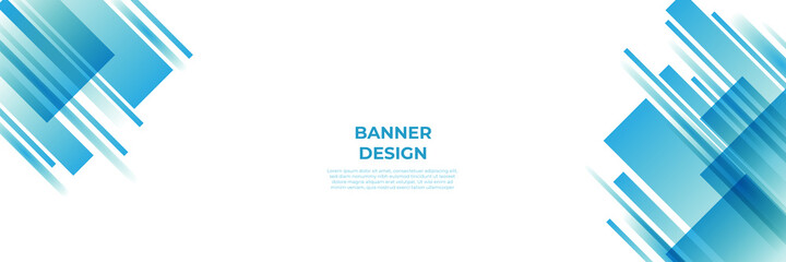 Modern blue banner background. Vector abstract graphic design banner pattern background template.