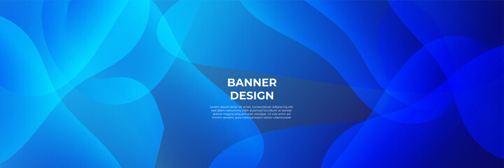 Modern blue banner background. Vector abstract graphic design banner pattern background template.