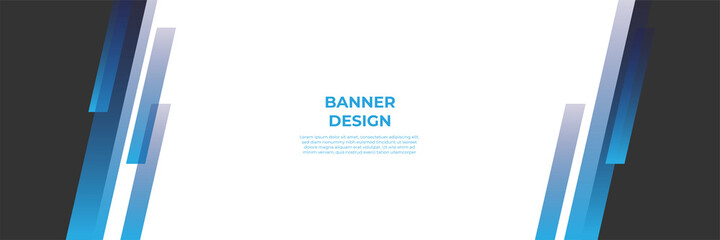 Modern blue banner background. Vector abstract graphic design banner pattern background template.