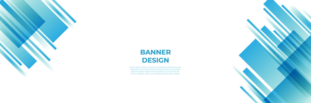 Modern blue banner background. Vector abstract graphic design banner  pattern background template. Stock Vector | Adobe Stock