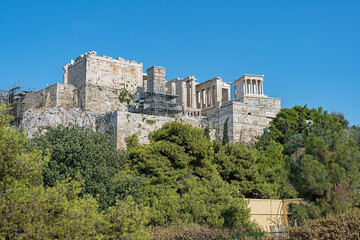 Fototapeta premium Blick vom Areopag auf die Akropolis, Athen, Griechenland