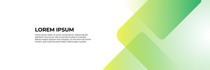 Abstract green banner design web template set. Horizontal header web banner. Vector abstract graphic design banner pattern background template.
