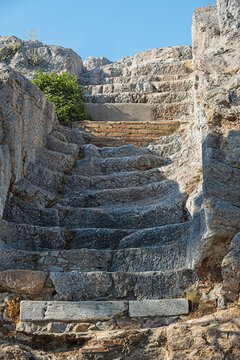Steintreppe zum Areopagfelsen, bei der Akropolis, Athen, Griechenland