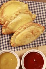 salgadinho festa recheado carne alimento frito