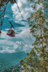 Gangtok Ropeway (Damodar Ropeways and Infra Limited) - the overhead cable car on the mountains of Gangtok, Sikkim, India