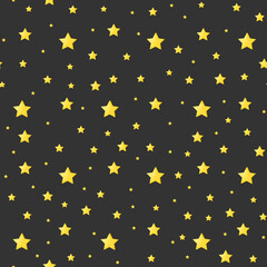 This is a seamless pattern with stars on a dark background.