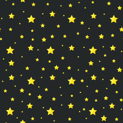 This is a seamless pattern with stars on a dark background.