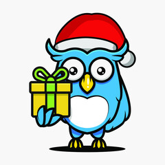 Cute Christmas mascot design illustration