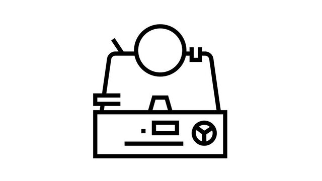granulation pharmaceutical production animated line icon. granulation pharmaceutical production sign. isolated on white background