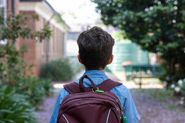 Young school boy with school bag - cheap school bags - cheap price