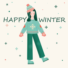 Holiday winter card