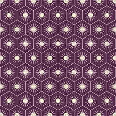 The geometric hexagonal seamless tile pattern design.