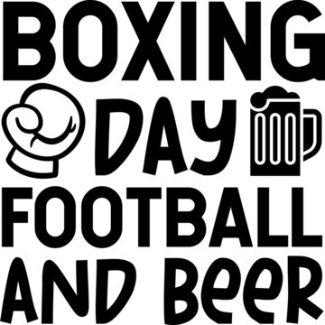 Boxing Day Football And B Lettering.boxing Day Football And Calligraphy Banner. Template For Banner, Web, Social Network, Cover, Poster. Dad My King. Hand Drawn Black Mustache. Vector Freehand Drawing