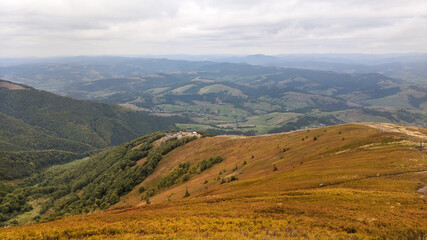 Mountain autumn landscape. Carpathians.