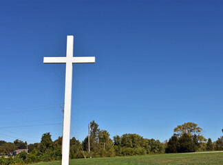 cross on the top of hill