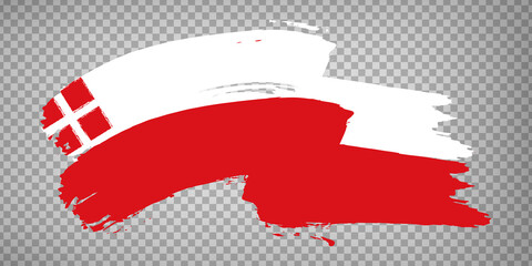 Flag of Utrecht brush strokes. Waving flag of Utrecht on transparent background for your web site design,  app, UI. Netherlands. EPS10.