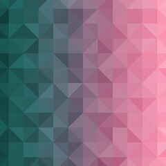 Abstract geometric background. Triangular pixelation. Mosaic, pink gradient.
