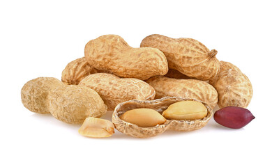 peanuts isolated on white background