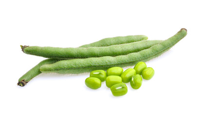 Mung beans isolated on white background