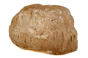 Macro mineral stone Topaz on a white background