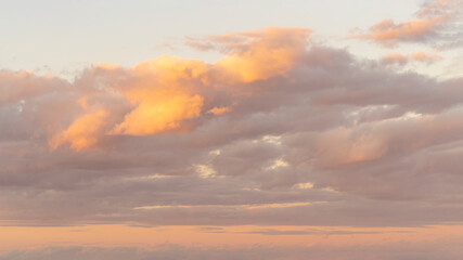 Obraz premium pastel soft twilight sunset cloudy sky background