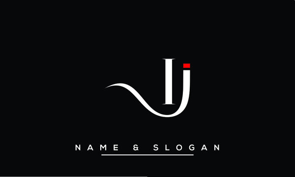 IJ,  JI,  I,  J   Abstract Letters Logo Monogram