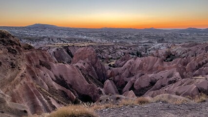 sunset over the mountains