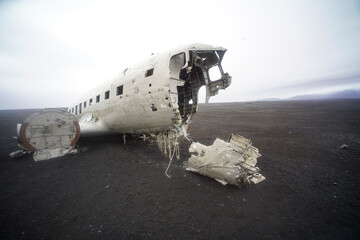Douglas DC3 Flugzeugwrack am Strand von Solheimasandur, Island