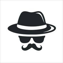 person with mustache and hat