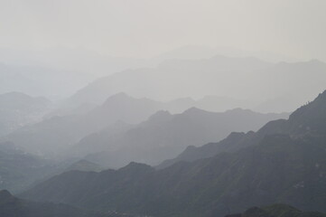 misty morning in the mountains
