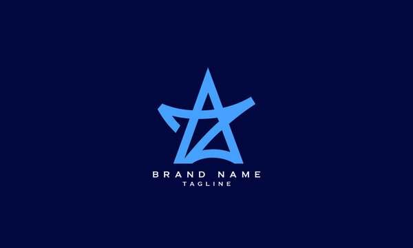 AZ, ZA, Abstract initial monogram letter alphabet logo design