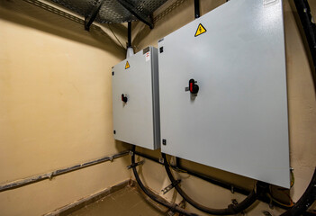 junction box in the subway tunnel