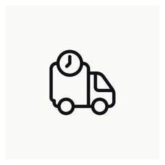 Delivery Truck Time icon vector