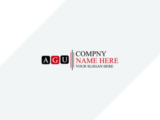 Initials AGU letter logo icon vector for al kind of use