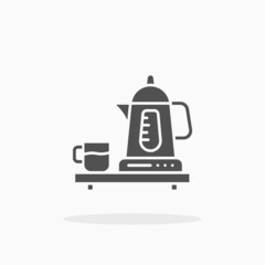 Kettle Electric icon. Solid Black. Enjoy this icon for your project.