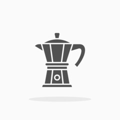 Moka Pot icon. Solid Black. Enjoy this icon for your project.