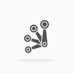 Measuring Spoon icon. Solid Black. Enjoy this icon for your project.