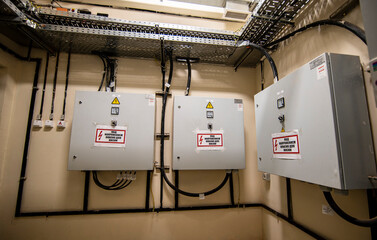 electrical panels in the room