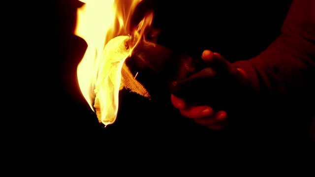 Molotov Cocktails Are Lit And Thrown At Night