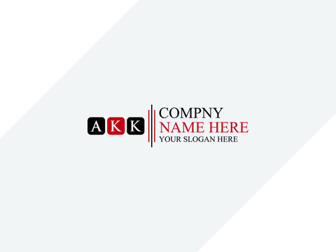 Initials AKK letter logo icon vector for al kind of use