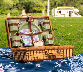 picnic basket in the park