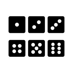 Pair of dice to gamble or gambling in craps line art vector icon for casino apps and websites