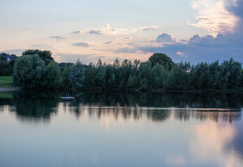 Lake in village Hohenrode in Germany