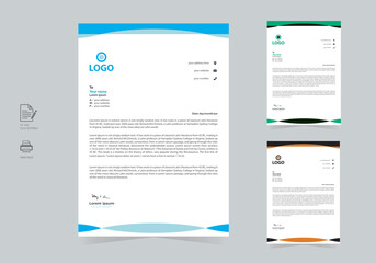 Abstract Business Letterhead Design Corporate Modern Letterhead Design Template