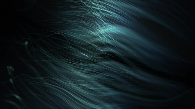Abstract flowing green blue ghostly organic wavy lines motion background animation. Full HD and looping.