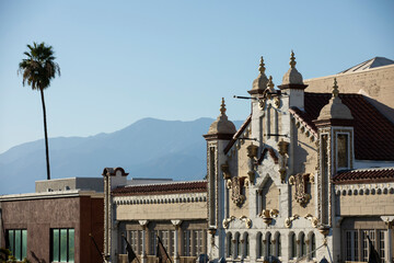 Daytime view of the historic downtown area of San Bernardino, California, USA.