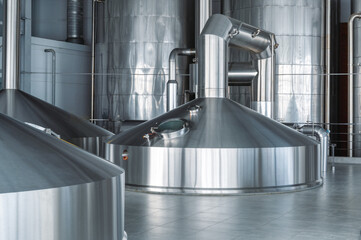 Large steel barrel for beer fermentation brewing