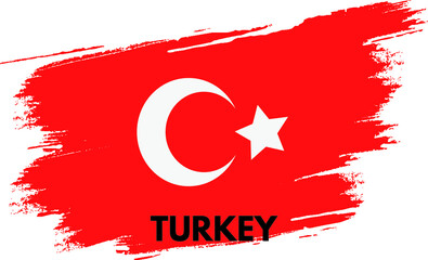 flag on a white background, Turkey falg