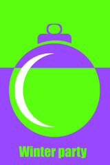 Obraz premium christmas toy background for posters covers flyers banners. Winter time, background pattern on the theme of winter. Flat vector illustration.